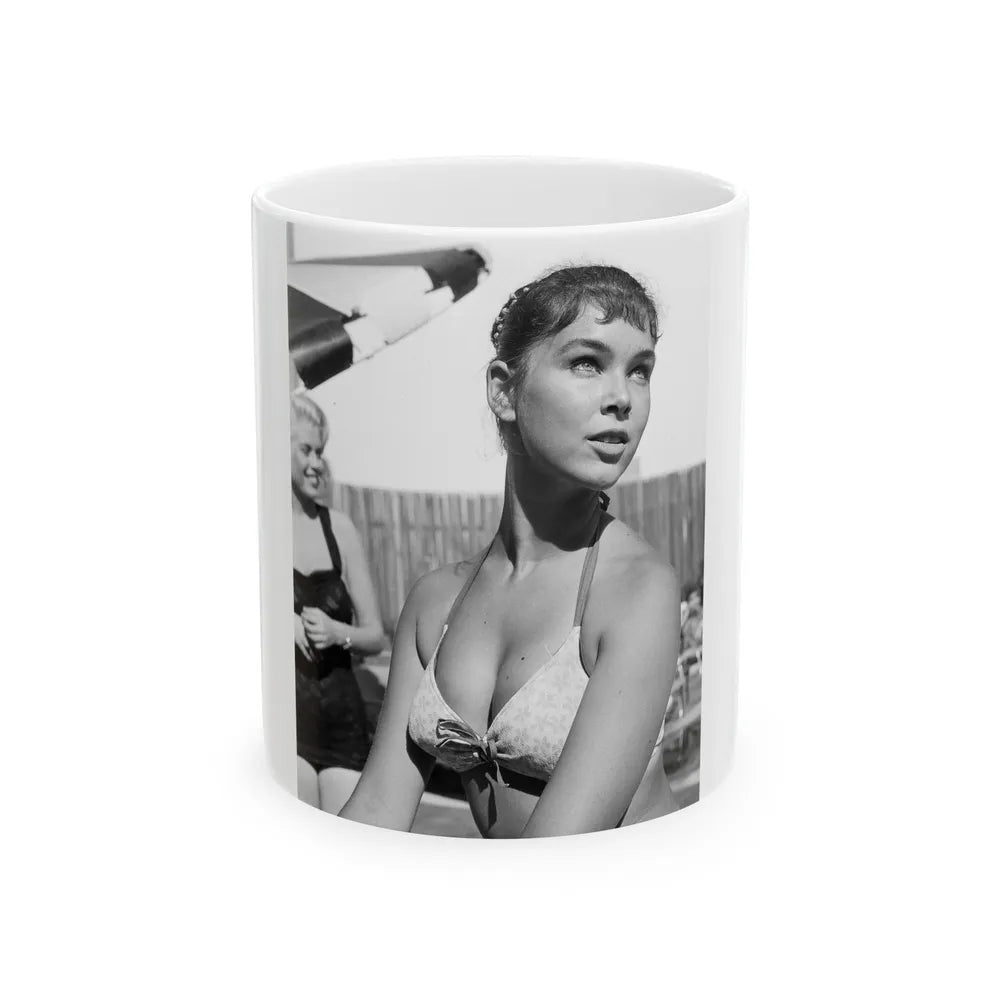 Yvonne Craig #179 (Vintage Female Icon) White Coffee Mug-11oz-Go Mug Yourself