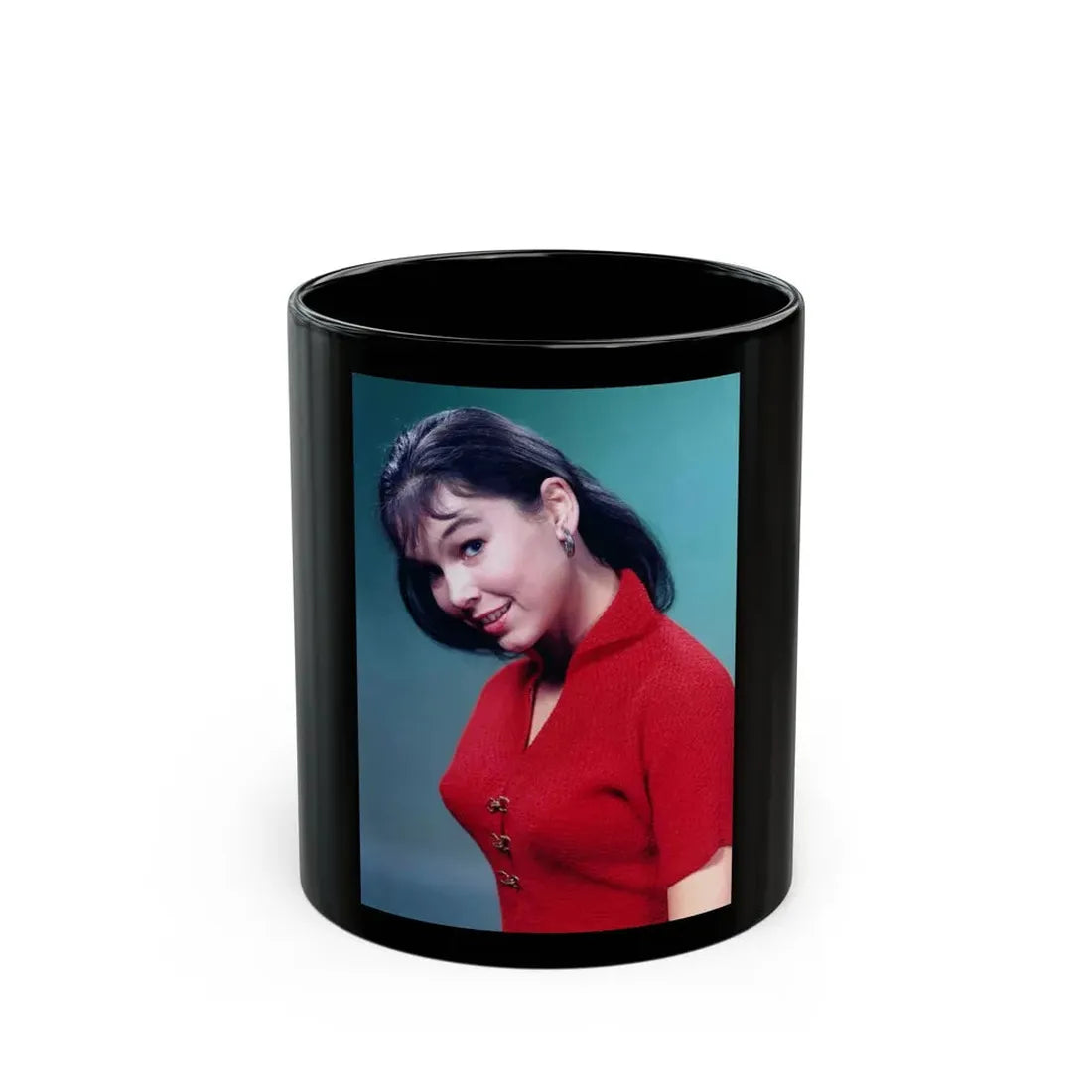 Yvonne Craig #18 (Vintage Female Icon) Black Coffee Mug 11oz - Go Mug Yourself