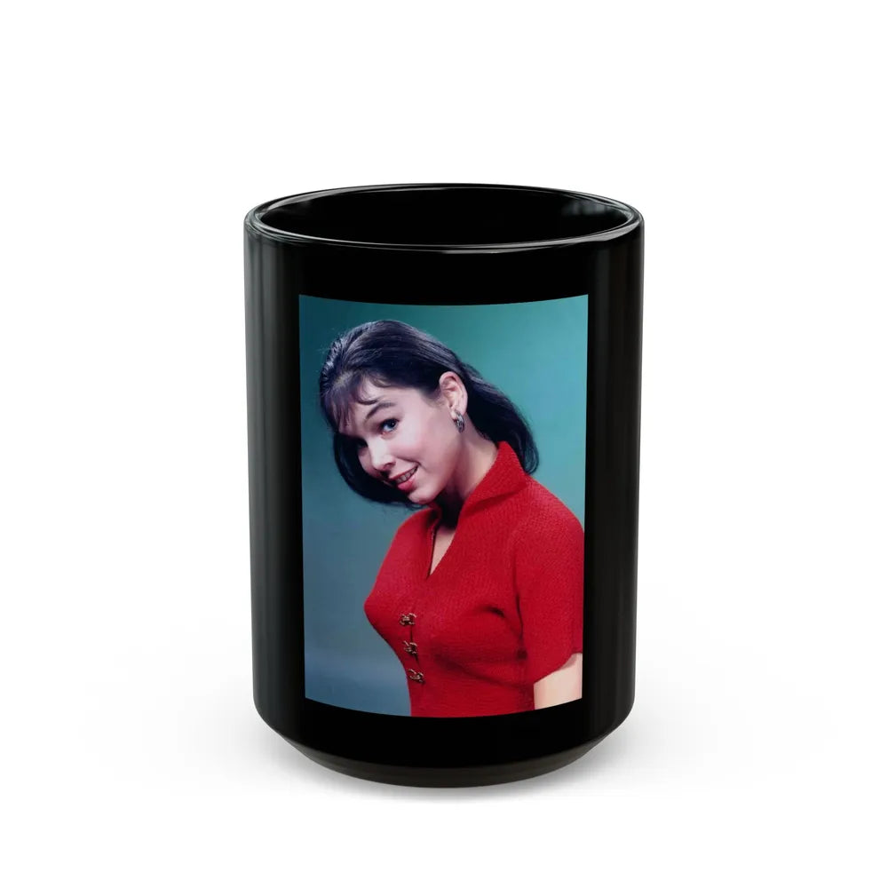 Yvonne Craig #18 (Vintage Female Icon) Black Coffee Mug-15oz-Go Mug Yourself