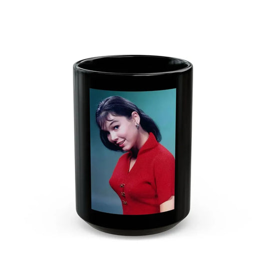 Yvonne Craig #18 (Vintage Female Icon) Black Coffee Mug 15oz - Go Mug Yourself