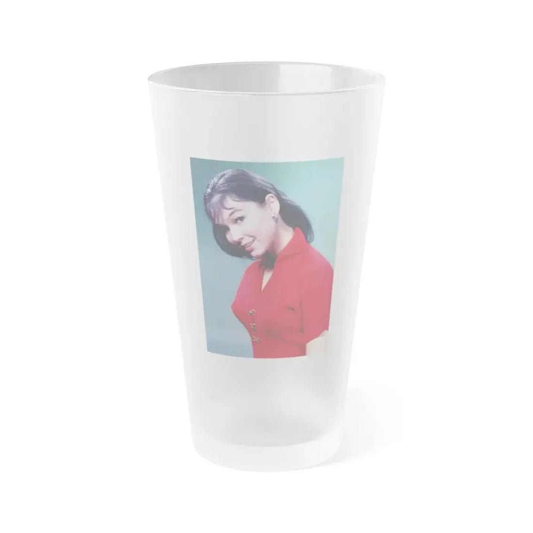 Yvonne Craig #18 (Vintage Female Icon) Frosted Pint Glass 16oz 16oz Frosted - Go Mug Yourself