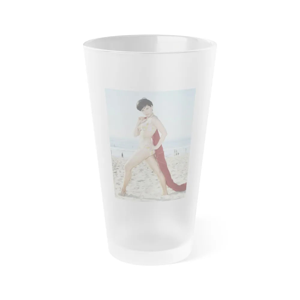 Yvonne Craig #181 (Vintage Female Icon) Frosted Pint Glass 16oz-16oz-Frosted-Go Mug Yourself