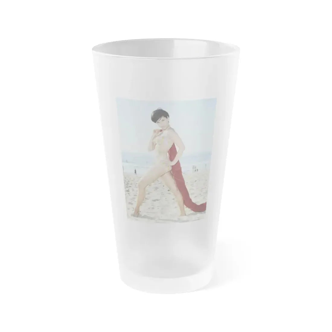 Yvonne Craig #181 (Vintage Female Icon) Frosted Pint Glass 16oz 16oz Frosted - Go Mug Yourself