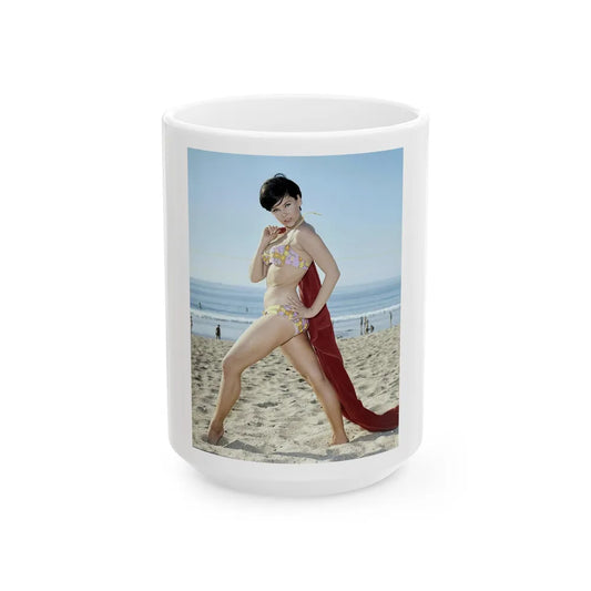 Yvonne Craig #181 (Vintage Female Icon) White Coffee Mug-15oz-Go Mug Yourself