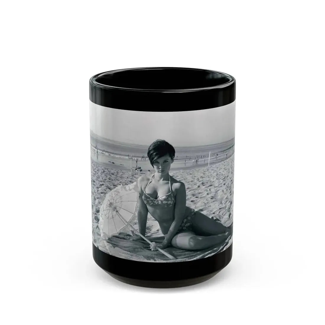 Yvonne Craig #193 (Vintage Female Icon) Black Coffee Mug 15oz - Go Mug Yourself
