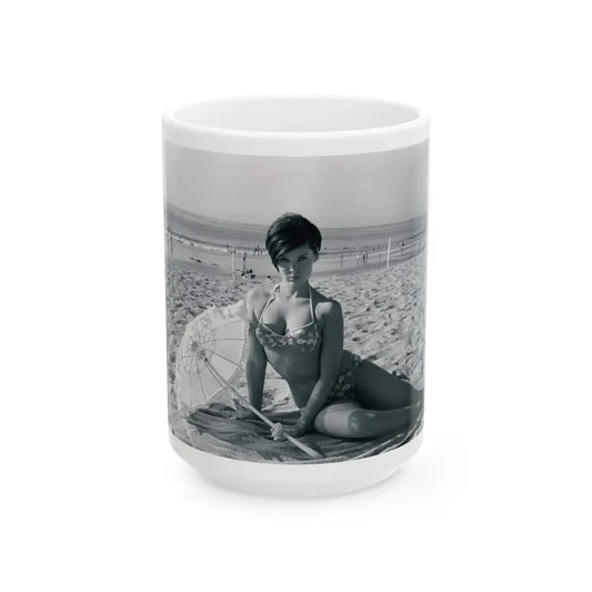 Yvonne Craig #193 (Vintage Female Icon) White Coffee Mug 15oz - Go Mug Yourself