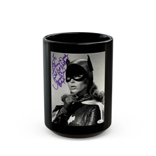 Yvonne Craig #194 (Vintage Female Icon) Black Coffee Mug-15oz-Go Mug Yourself