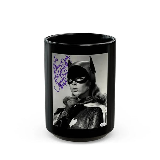 Yvonne Craig #194 (Vintage Female Icon) Black Coffee Mug 15oz - Go Mug Yourself