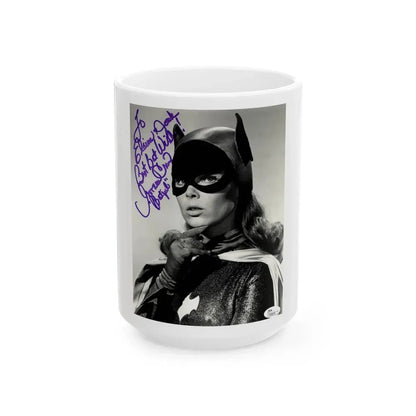 Yvonne Craig #194 (Vintage Female Icon) White Coffee Mug 15oz - Go Mug Yourself