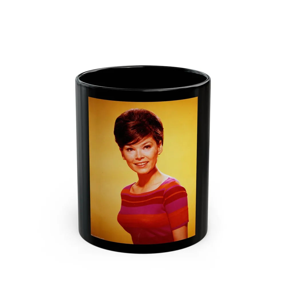 Yvonne Craig #196 (Vintage Female Icon) Black Coffee Mug-11oz-Go Mug Yourself