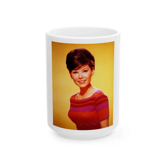 Yvonne Craig #196 (Vintage Female Icon) White Coffee Mug 15oz - Go Mug Yourself