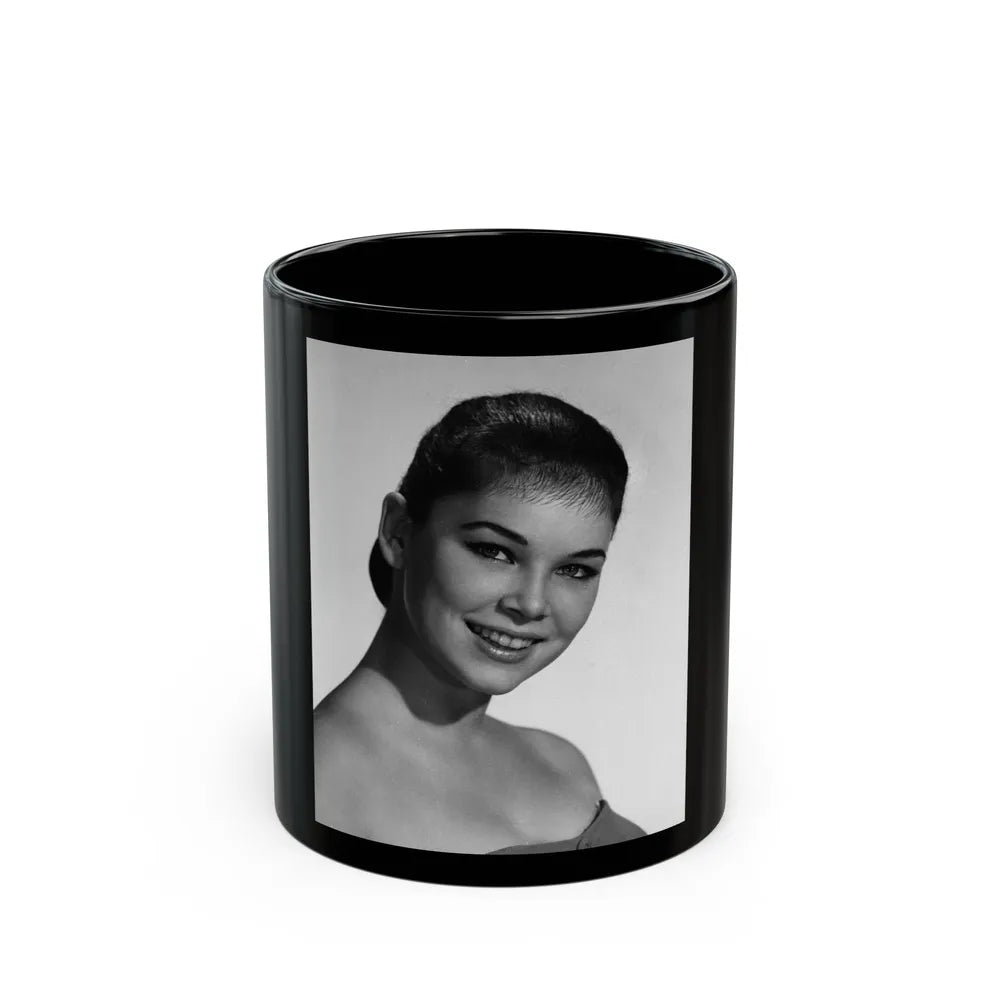 Yvonne Craig #199 (Vintage Female Icon) Black Coffee Mug-11oz-Go Mug Yourself