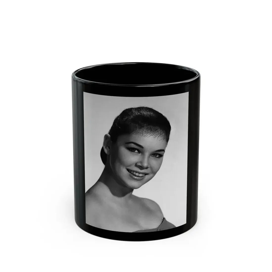 Yvonne Craig #199 (Vintage Female Icon) Black Coffee Mug 11oz - Go Mug Yourself
