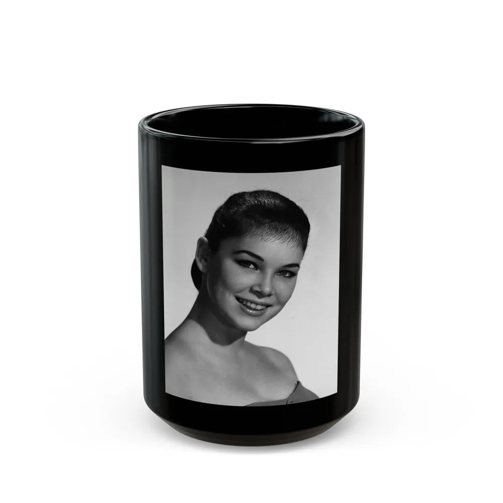 Yvonne Craig #199 (Vintage Female Icon) Black Coffee Mug-15oz-Go Mug Yourself