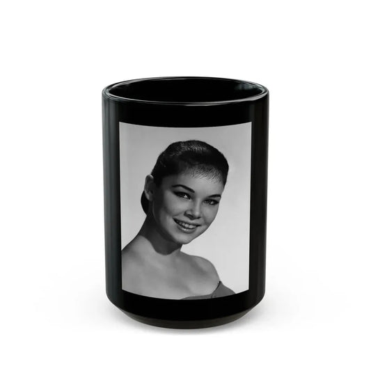 Yvonne Craig #199 (Vintage Female Icon) Black Coffee Mug 15oz - Go Mug Yourself