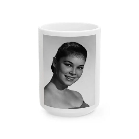 Yvonne Craig #199 (Vintage Female Icon) White Coffee Mug 15oz - Go Mug Yourself