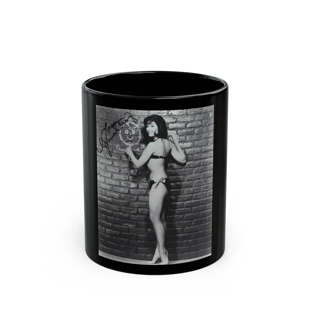 Yvonne Craig #20 (Vintage Female Icon) Black Coffee Mug-11oz-Go Mug Yourself