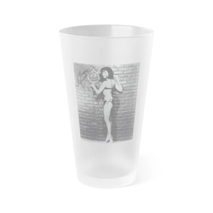 Yvonne Craig #20 (Vintage Female Icon) Frosted Pint Glass 16oz-16oz-Frosted-Go Mug Yourself