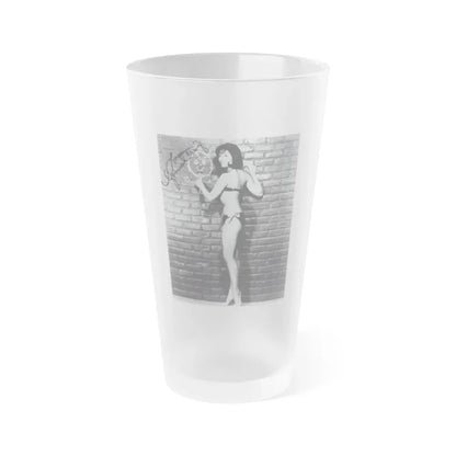 Yvonne Craig #20 (Vintage Female Icon) Frosted Pint Glass 16oz 16oz Frosted - Go Mug Yourself
