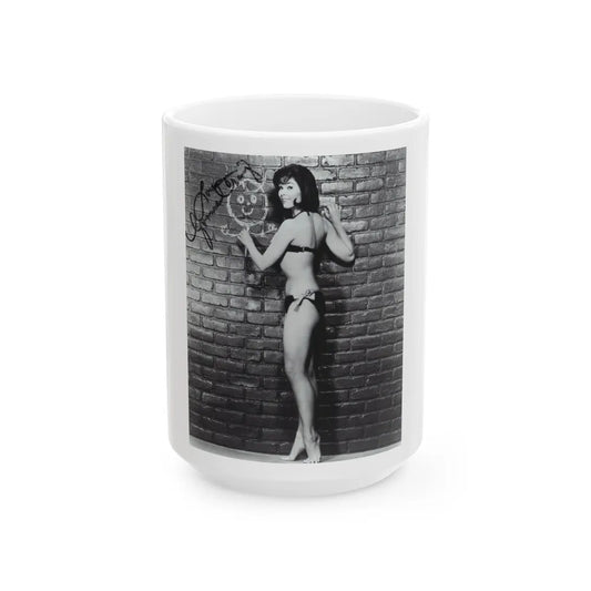 Yvonne Craig #20 (Vintage Female Icon) White Coffee Mug-15oz-Go Mug Yourself