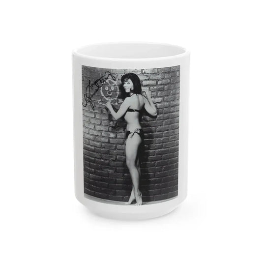 Yvonne Craig #20 (Vintage Female Icon) White Coffee Mug 15oz - Go Mug Yourself
