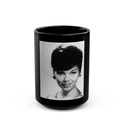 Yvonne Craig #200 (Vintage Female Icon) Black Coffee Mug 15oz - Go Mug Yourself