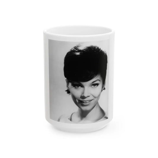 Yvonne Craig #200 (Vintage Female Icon) White Coffee Mug-15oz-Go Mug Yourself