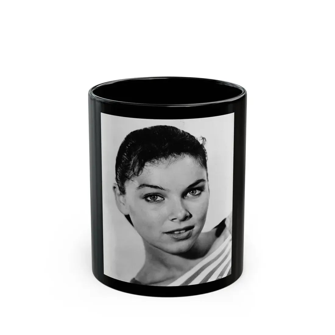 Yvonne Craig #201 (Vintage Female Icon) Black Coffee Mug 11oz - Go Mug Yourself