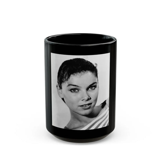 Yvonne Craig #201 (Vintage Female Icon) Black Coffee Mug-15oz-Go Mug Yourself