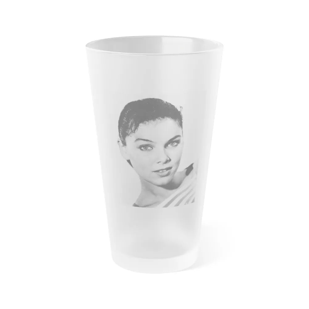 Yvonne Craig #201 (Vintage Female Icon) Frosted Pint Glass 16oz-16oz-Frosted-Go Mug Yourself