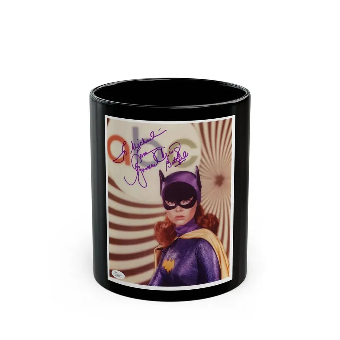 Yvonne Craig #202 - Batgirl Photo (Vintage Female Icon) Black Coffee Mug 11oz - Go Mug Yourself