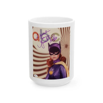 Yvonne Craig #202 - Batgirl Photo (Vintage Female Icon) White Coffee Mug 15oz - Go Mug Yourself