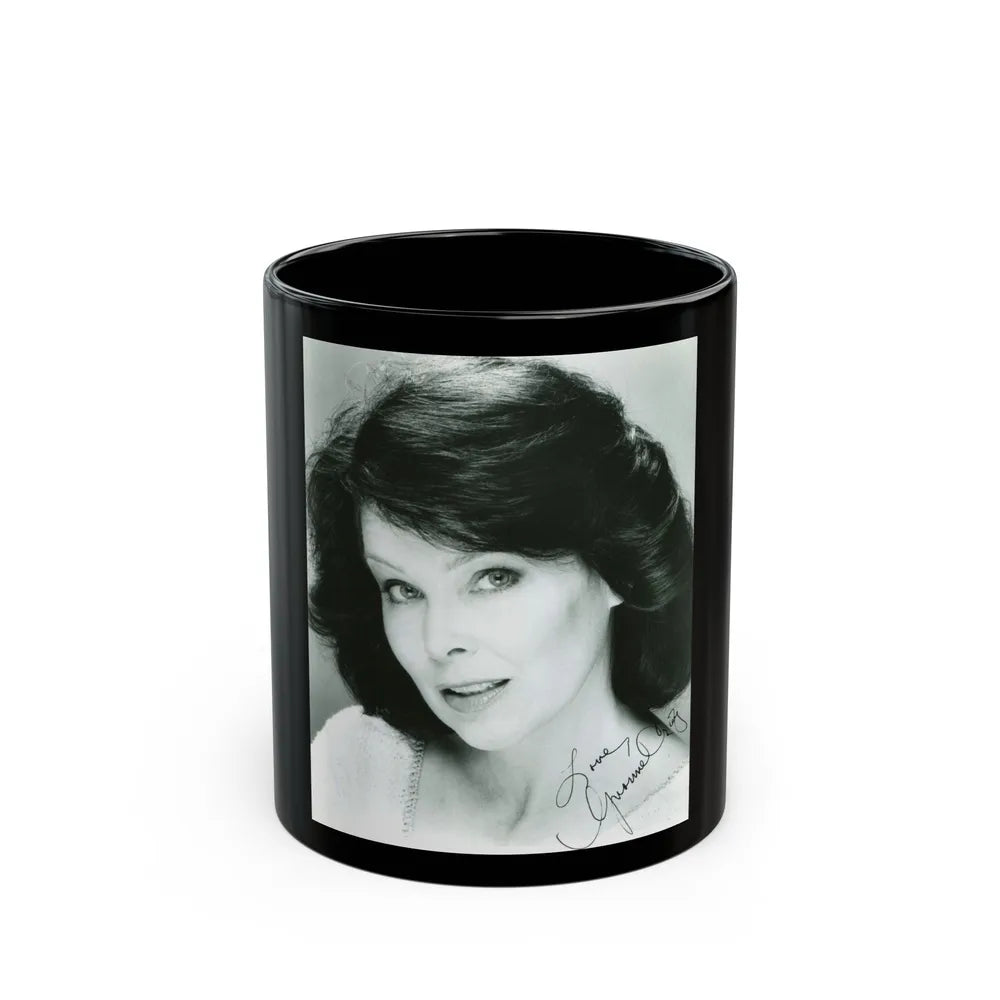 Yvonne Craig #205 (Vintage Female Icon) Black Coffee Mug-11oz-Go Mug Yourself