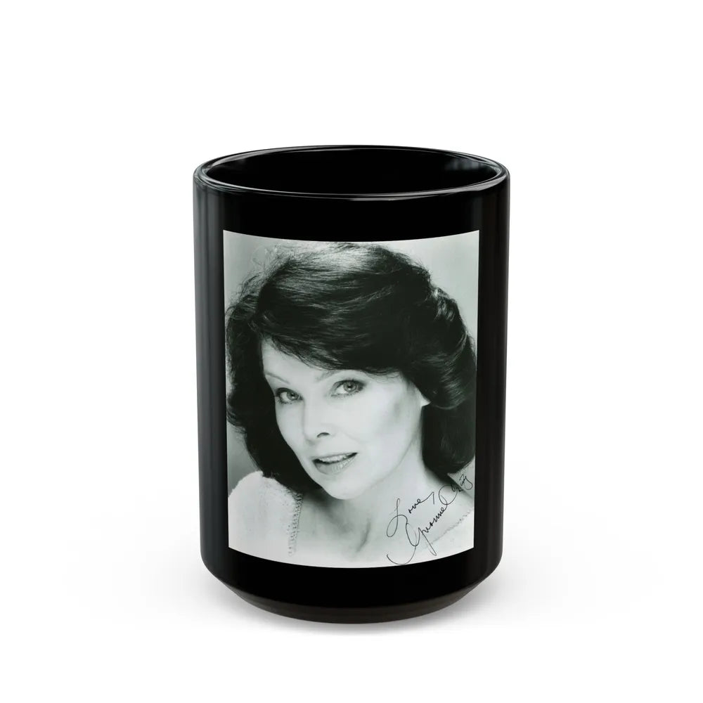 Yvonne Craig #205 (Vintage Female Icon) Black Coffee Mug-15oz-Go Mug Yourself