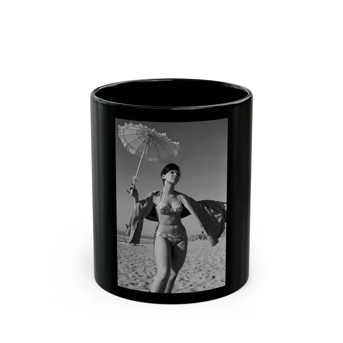 Yvonne Craig #208 (Vintage Female Icon) Black Coffee Mug 11oz - Go Mug Yourself