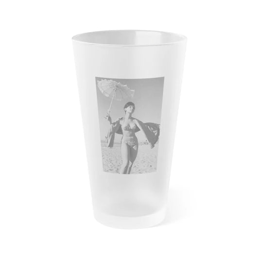 Yvonne Craig #208 (Vintage Female Icon) Frosted Pint Glass 16oz-16oz-Frosted-Go Mug Yourself