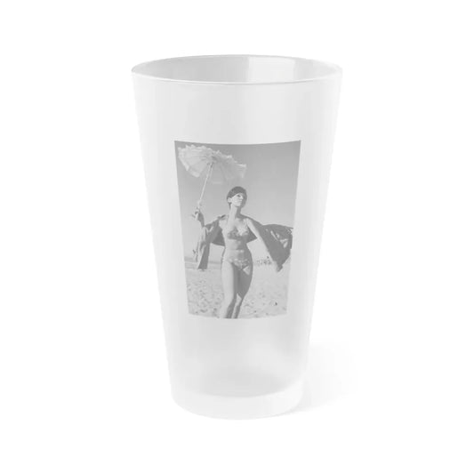 Yvonne Craig #208 (Vintage Female Icon) Frosted Pint Glass 16oz 16oz Frosted - Go Mug Yourself