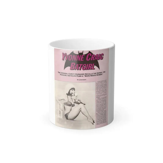 Yvonne Craig #209 - Femme Fatales Mag. December '98 Vol. 7 Issue #7 (Vintage Female Icon) Color Changing Mug 11oz 11oz - Go Mug Yourself