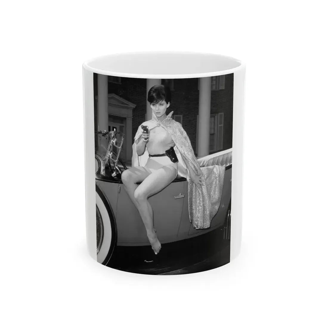 Yvonne Craig #21 (Vintage Female Icon) White Coffee Mug 11oz - Go Mug Yourself
