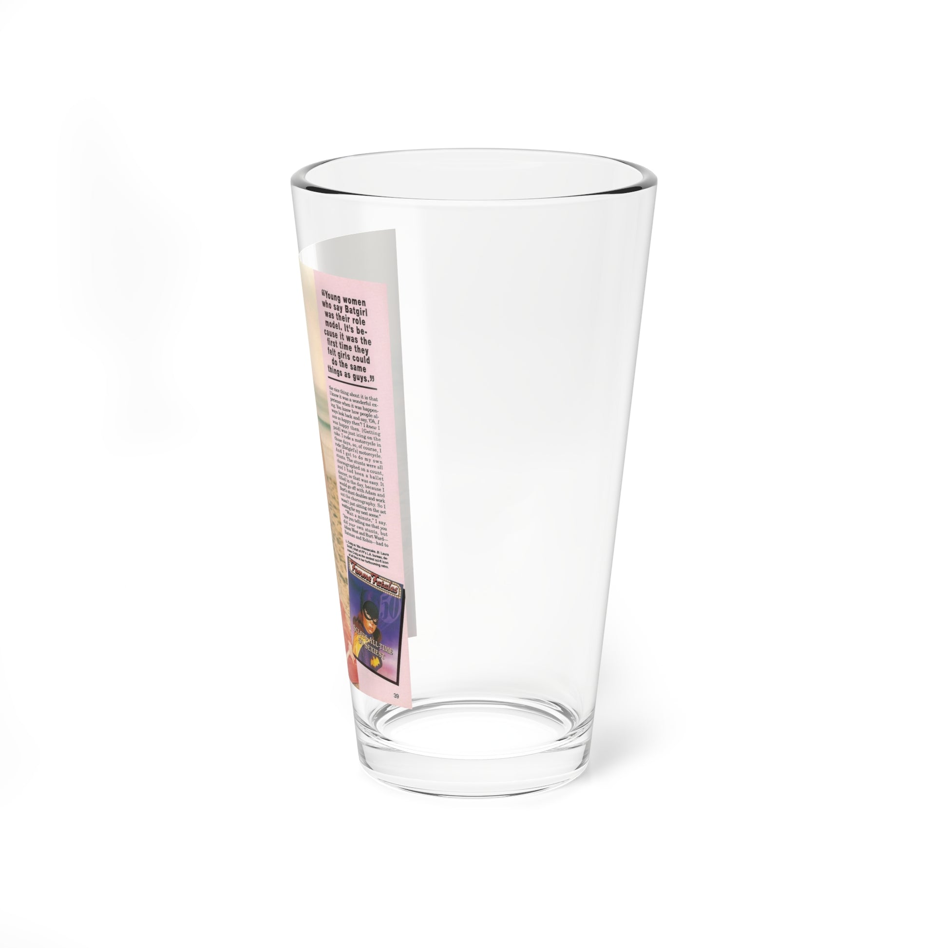 Yvonne Craig #210 - Femme Fatales Mag. December '98 Vol. 7 Issue #7 (Vintage Female Icon) Pint Glass 16oz-Go Mug Yourself