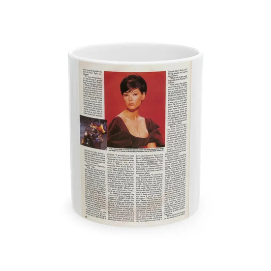 Yvonne Craig #211 - Femme Fatales Mag. December '98 Vol. 7 Issue #7 (Vintage Female Icon) White Coffee Mug 11oz - Go Mug Yourself