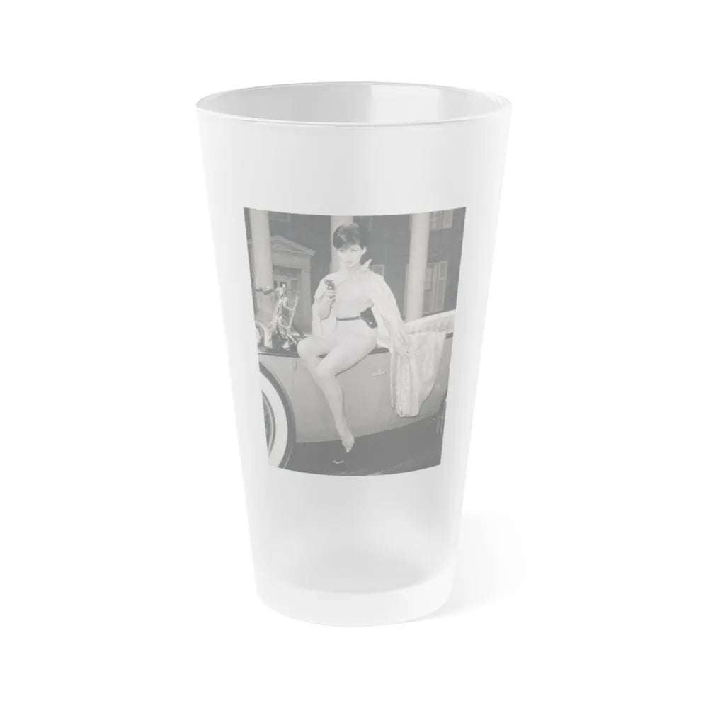 Yvonne Craig #211 (Vintage Female Icon) Frosted Pint Glass 16oz-16oz-Frosted-Go Mug Yourself