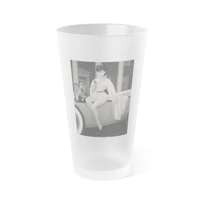 Yvonne Craig #211 (Vintage Female Icon) Frosted Pint Glass 16oz-16oz-Frosted-Go Mug Yourself