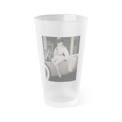 Yvonne Craig #211 (Vintage Female Icon) Frosted Pint Glass 16oz 16oz Frosted - Go Mug Yourself