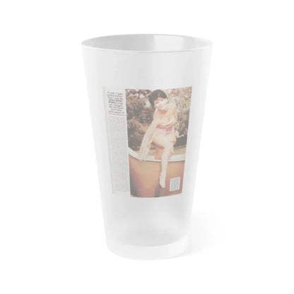 Yvonne Craig #212 - Femme Fatales Mag. December '98 Vol. 7 Issue #7 (Vintage Female Icon) Frosted Pint Glass 16oz 16oz Frosted - Go Mug Yourself