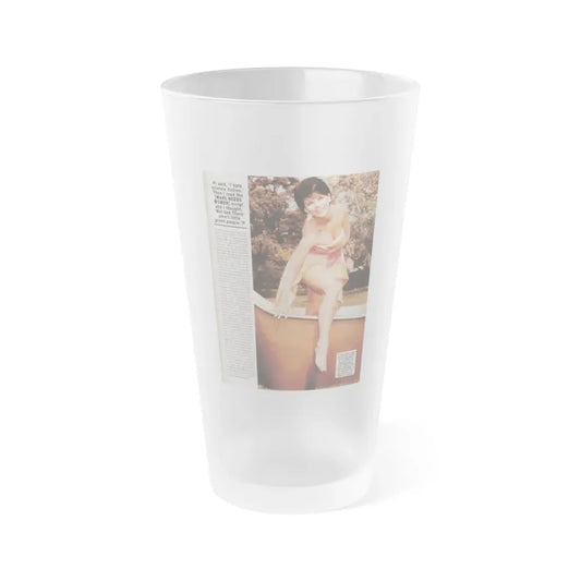 Yvonne Craig #212 - Femme Fatales Mag. December '98 Vol. 7 Issue #7 (Vintage Female Icon) Frosted Pint Glass 16oz 16oz Frosted - Go Mug Yourself