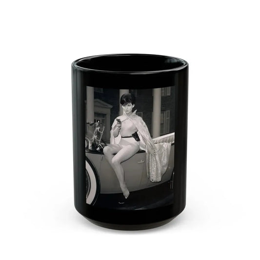 Yvonne Craig #212 (Vintage Female Icon) Black Coffee Mug 15oz - Go Mug Yourself