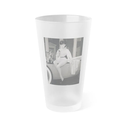 Yvonne Craig #212 (Vintage Female Icon) Frosted Pint Glass 16oz-16oz-Frosted-Go Mug Yourself