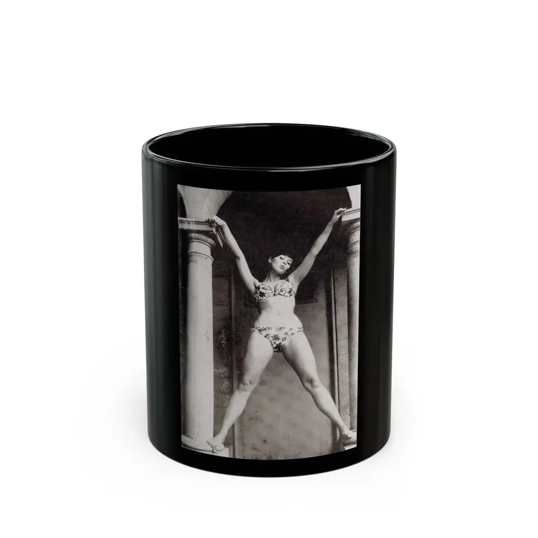 Yvonne Craig #213 (Vintage Female Icon) Black Coffee Mug 11oz - Go Mug Yourself