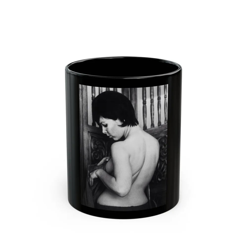 Yvonne Craig #214 (Vintage Female Icon) Black Coffee Mug-11oz-Go Mug Yourself